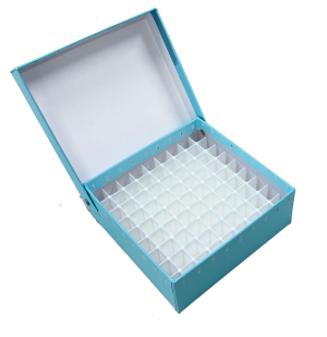 [BS-CVB-81P] EzOpen Sample Box (81 PP), Cardboard Freezer Box, for 0.5~2㎖ Cryovials & MicrotubesIdeal, 81홀 냉동 박스 플라스틱