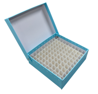 [BS-CVB-100Z] EzOpen Sample Box (100 Paper), Cardboard Freezer Box, for 0.5~2㎖ Cryovials & MicrotubesIdeal, 100홀 냉동 박스